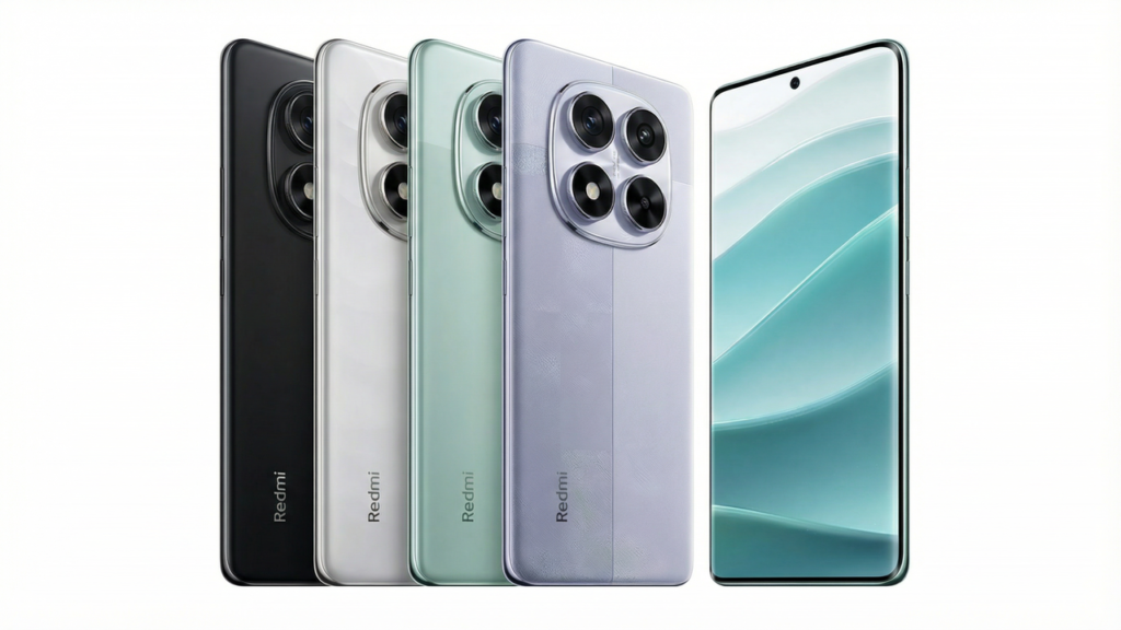 Traseira do Redmi Note 14 Pro 5G com módulo de câmera tripla de 200 MP, acabamento elegante e versão de 512 GB de armazenamento