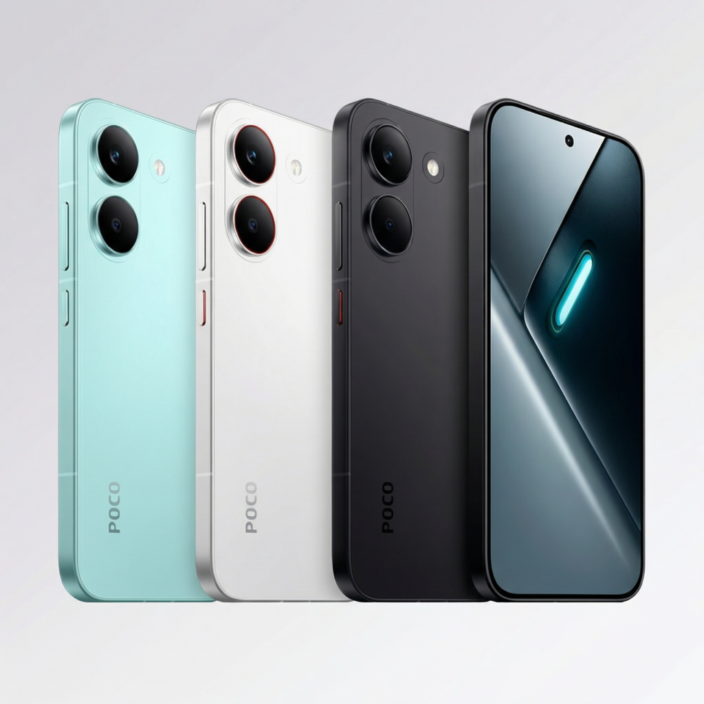 Vários smartphones da Xiaomi com design moderno e acabamento premium
